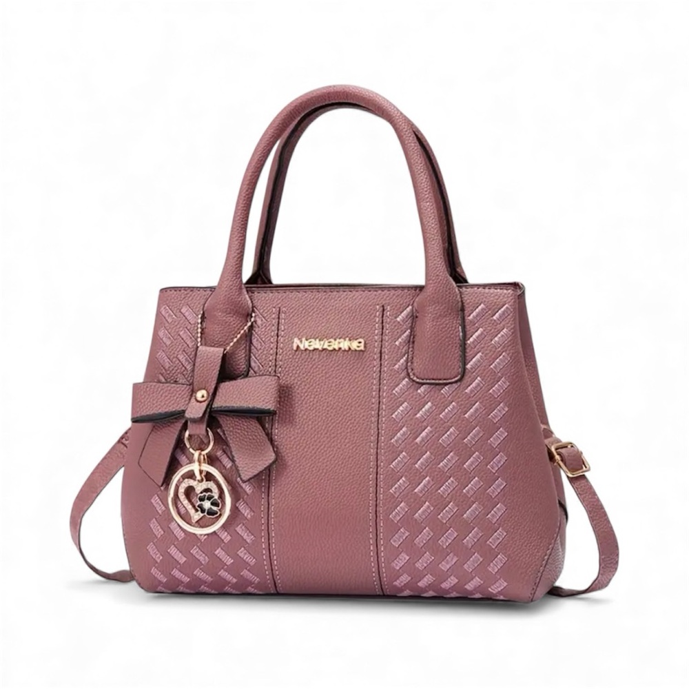 Elegant Pink Handbag with Charm